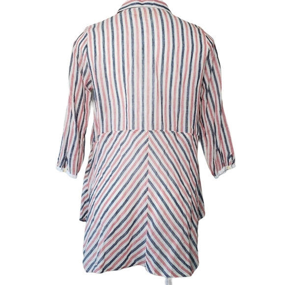 Anthro | Isabella Sinclair Linen Cotton Stripe Top - Picture 3 of 7